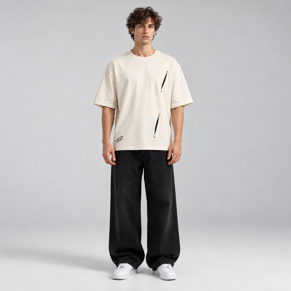 Double Slash Over Sized Tee