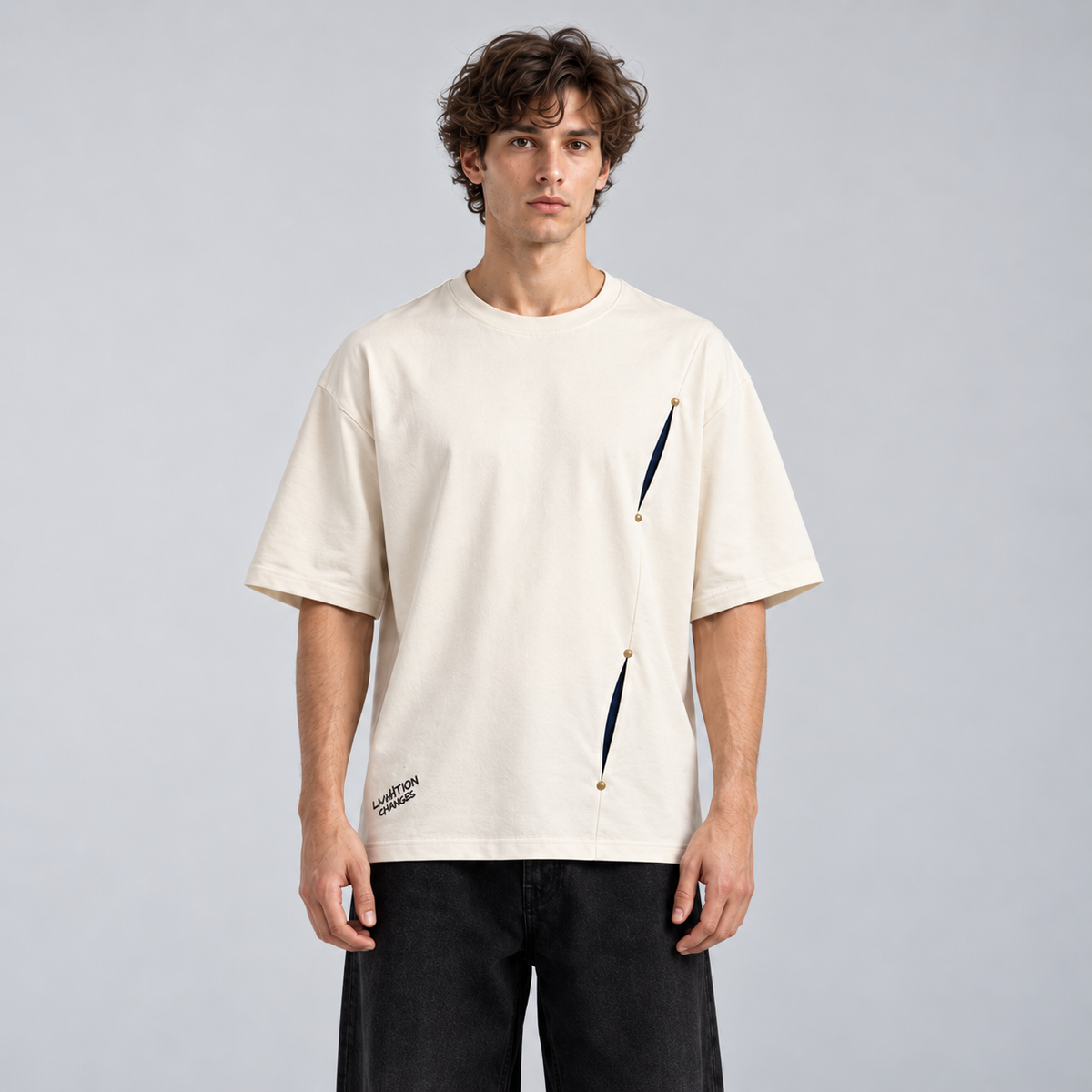 Double Slash Over Sized Tee