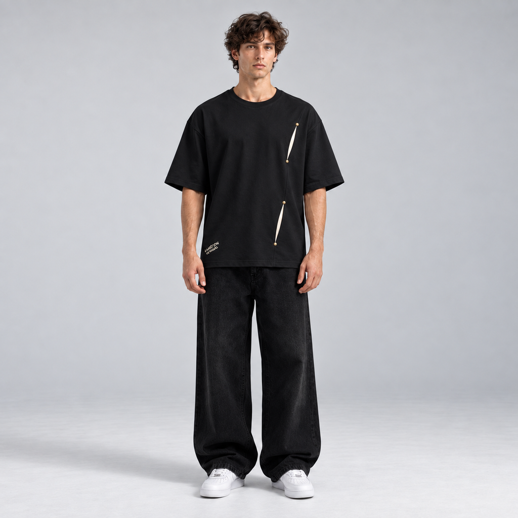 Double Slash Over Sized Tee
