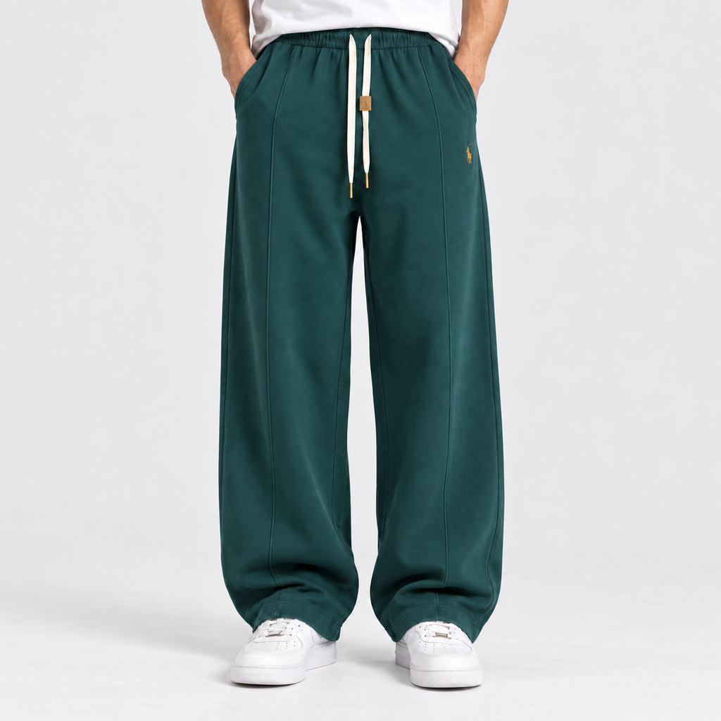Green Straight Leg Baggy Trouser