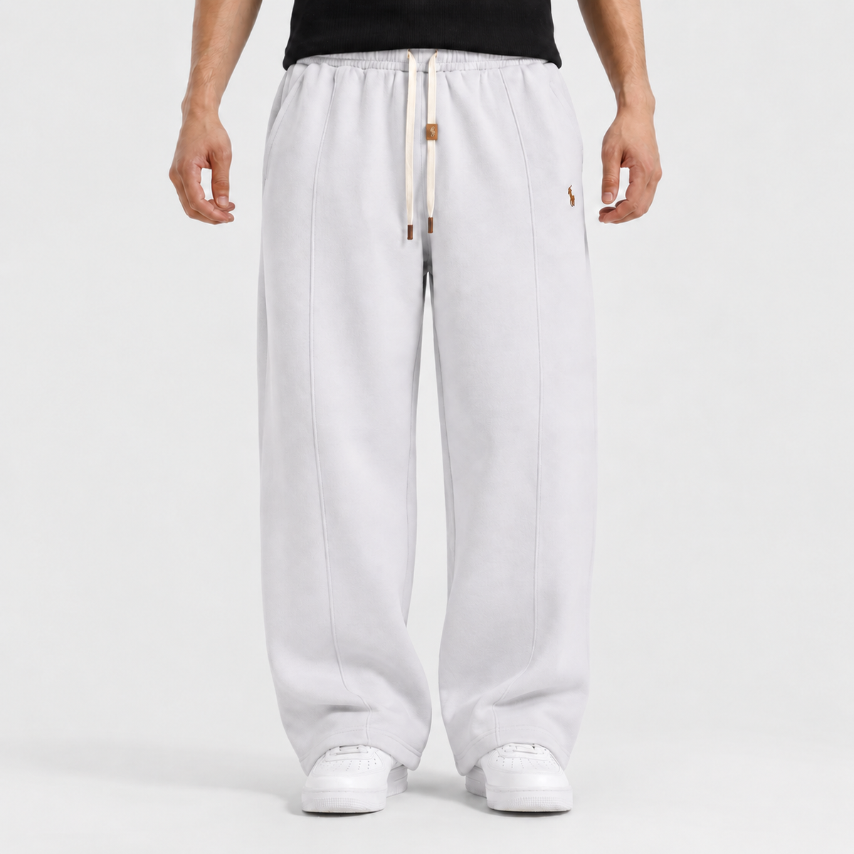 Gray Straight Leg Baggy Trouser