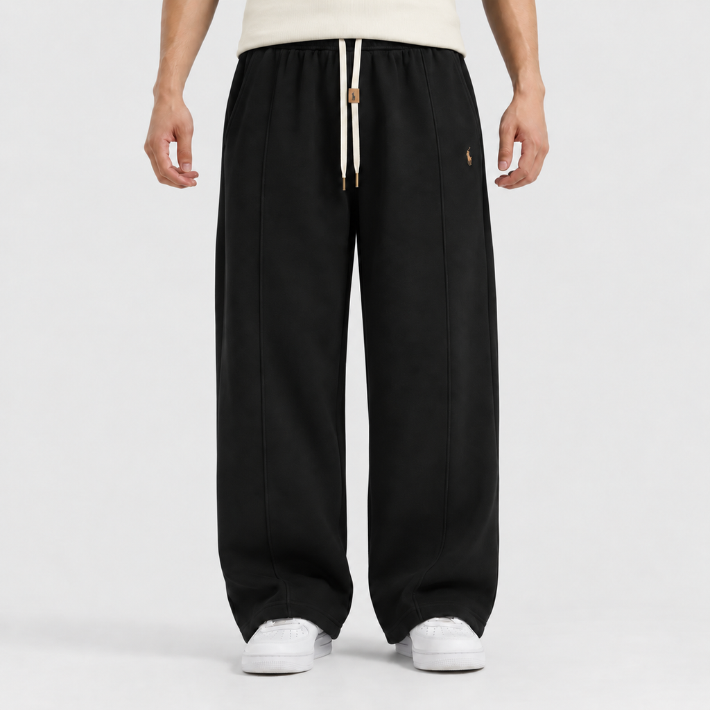Black Straight Leg Baggy Trouser