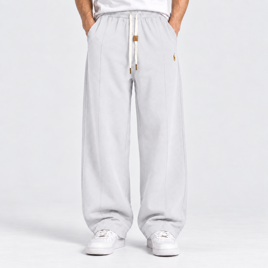 Gray Straight Leg Baggy Trouser