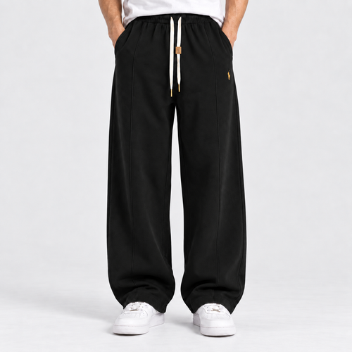 Black Straight Leg Baggy Trouser