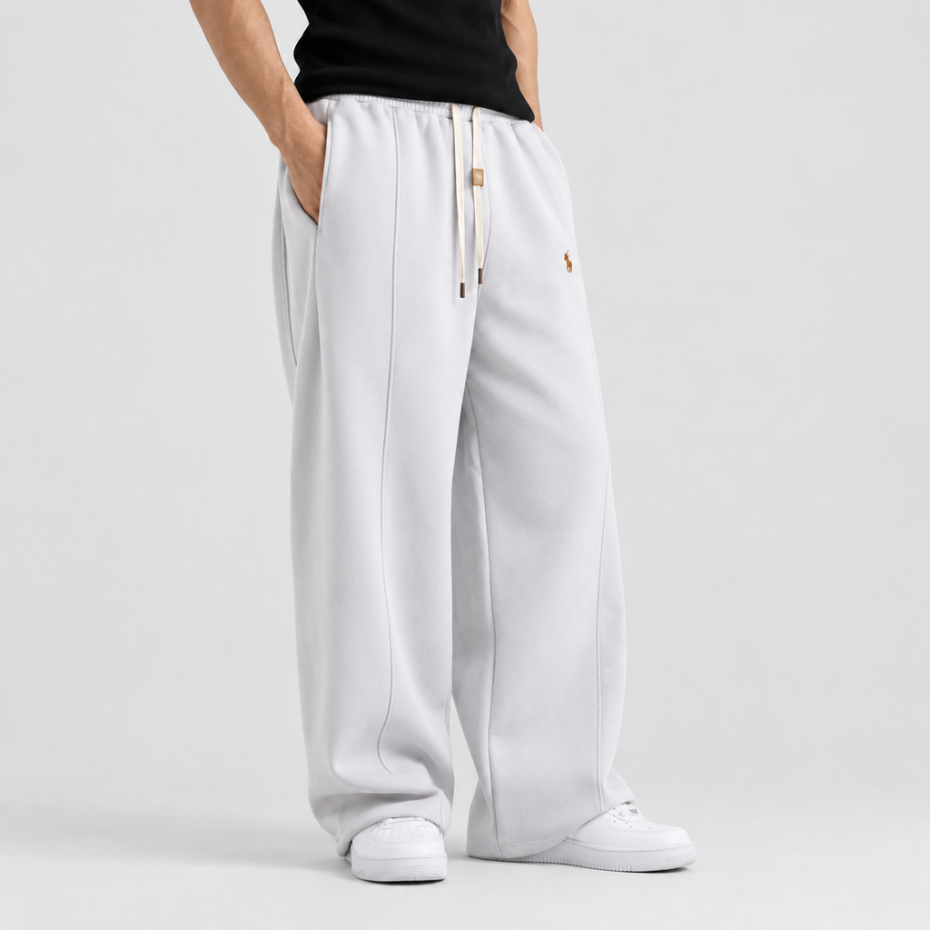 Gray Straight Leg Baggy Trouser