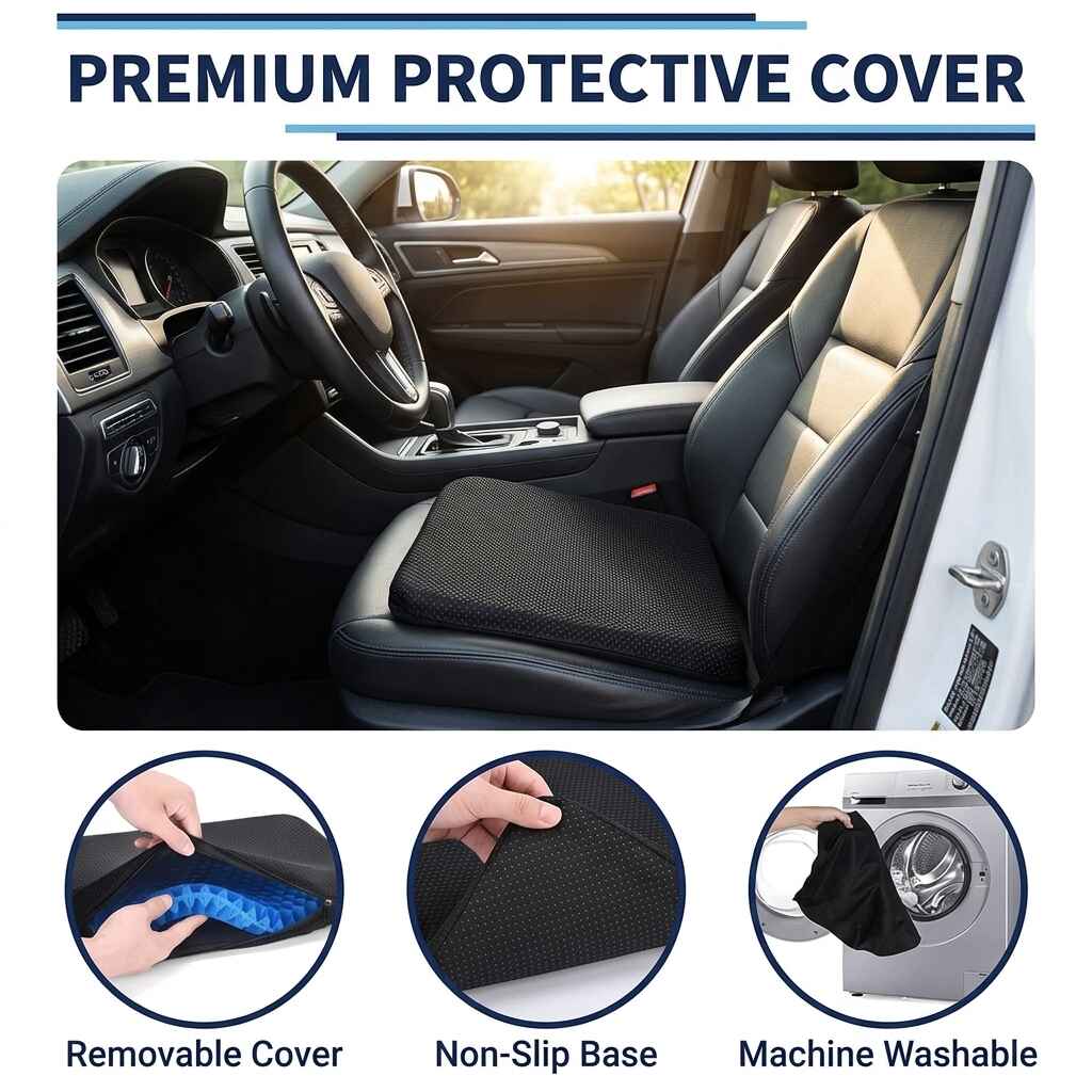 Gel Seat Cushion | Honeycomb Cushion for Office, Car & Home
